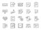 Text icon set. Included the icons as Â Write Review, Creative Article Writing, Internet Content EditingÂ , and more.